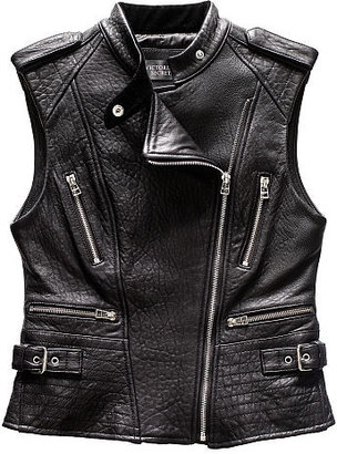 Victoria's Secret Leather Moto Vest