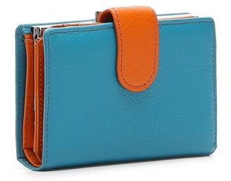 Kelly & Katie Color Block Indexer Leather Wallet