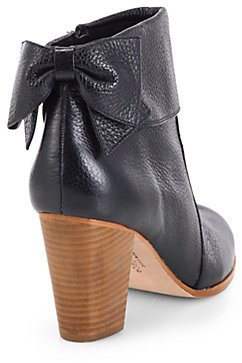 Kate Spade Lanise Bow Leather Ankle Boots