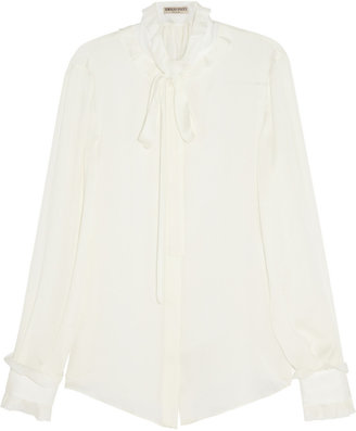 Emilio Pucci Pussy-bow silk blouse