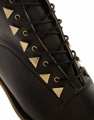 New Kid Penny Dreamcore Stud Black Lace Up Boot