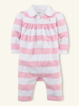 Ralph Lauren Baby Girl Rugby Coverall