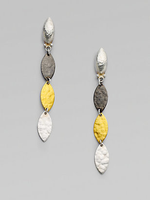 Gurhan 24K Yellow Gold & Sterling Silver Teardrop Drop Earrings