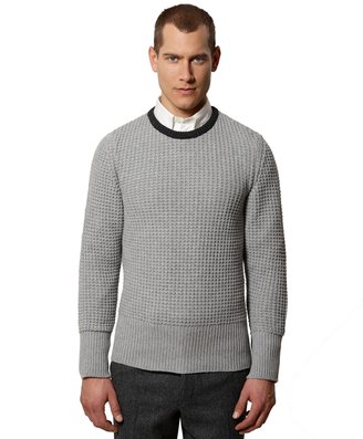 Brooks Brothers Thermal Stitch Crewneck Sweater