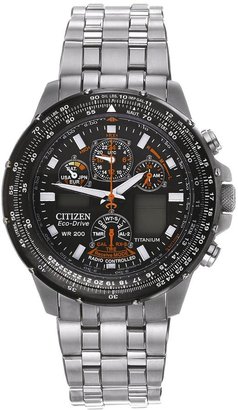 Citizen Eco-Drive Skyhawk A.T. Titanium Radio-Controlled Multi-Function Bracelet Mens Watch