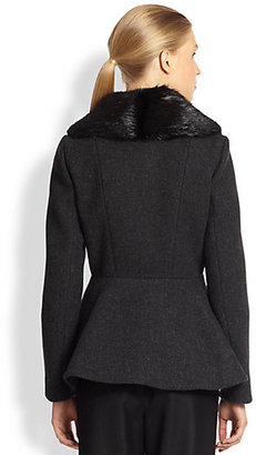 Marni Fur-Collar Wool-Blend Jacket