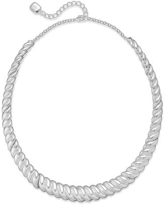 Lauren Ralph Lauren Silver-Tone Twisted Collar Necklace