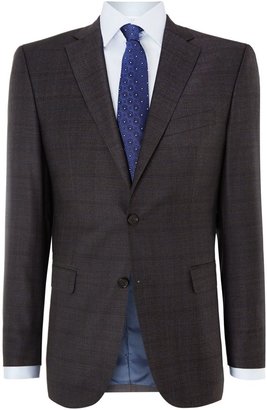 House of Fraser Men's Baumler Grey and Blue Overcheck Suit
