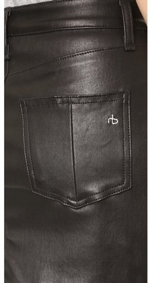 Rag and Bone 3856 Rag & Bone/JEAN Leather Miniskirt