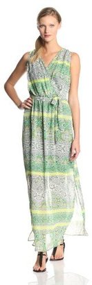 KUT from the Kloth Women's Printed Maxi Dress In Green and White