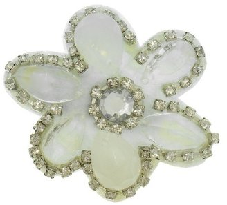 Women's Riviera® Flower Snap Clip with Jewels and Rhinestones - White/Clear
