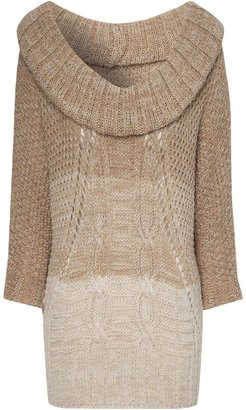 Jane Norman Cable knit cowl tabard jumper