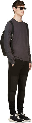 Robert Geller Seconds Grey Paneled Long Sleeve T-Shirt
