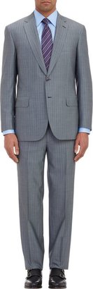 Brioni Micro-Herringbone Two-Button Suit-Grey