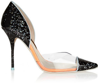 Webster Sophia Jessica glittered patent-leather and PVC pumps