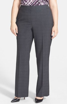 Sejour 'Charcoal Crosshatch' Suit Pants (Plus Size)