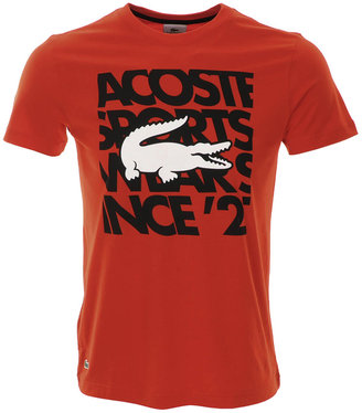 Lacoste Sport Logo T Shirt Red