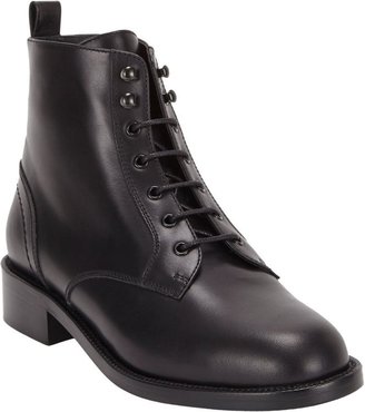 Saint Laurent Patti Lace-Up Boots-Black