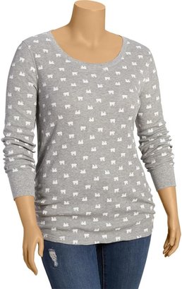 Old Navy Women's Plus Ruched-Side Waffle-Knit Tees