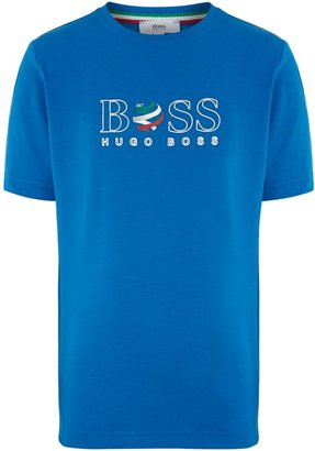 HUGO BOSS Kids Italy football colours t-shirt