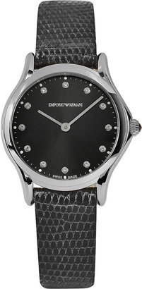 Emporio Armani Swiss ARS7502 Stainless Steel and Lizard-Skin Watch - for Women