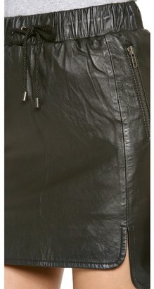 Just Female View Leather Skirt