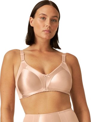 Naturana Minimizer Bra - Wireless [Cup B-G] | Maximum Support with Cut Design & Wide Straps | Elegant Minimizer Bra for a Visually Smaller Cup Size 40 Light Beige DD