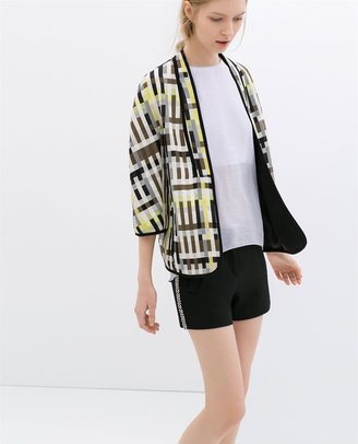 Zara 29489 Printed Kimono Blazer