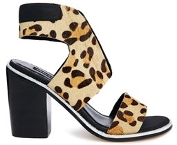 Senso Riley III Beige Leopard Print Heeled Sandals - beige