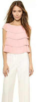Milly Chiffon Pleated Layer Blouse
