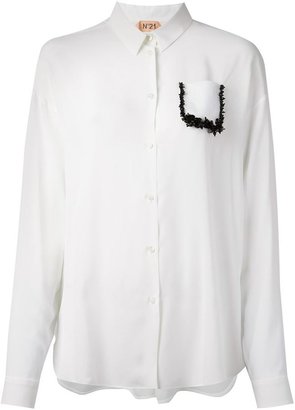 No.21 embellished pocket blouse