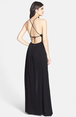 Wildfox Couture 'Gigi' Open Back Voile Maxi Gown