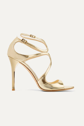 Jimmy Choo Lang 100 Metallic Leather Sandals Jimmy Choo Lang 100 Metallic Leather Sandals
