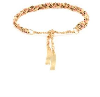Carolina Bucci Silk & yellow-gold braided Lucky bracelet