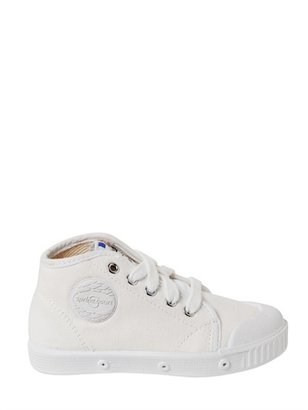 Spring Court Cotton Canvas High Top Sneakers