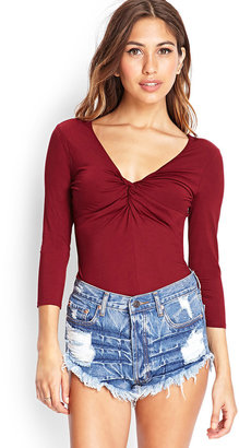 Forever 21 Cutout-Back Knotted Top