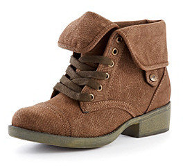 Rocket Dog Tiffany" Lace-Up Booties - Brown