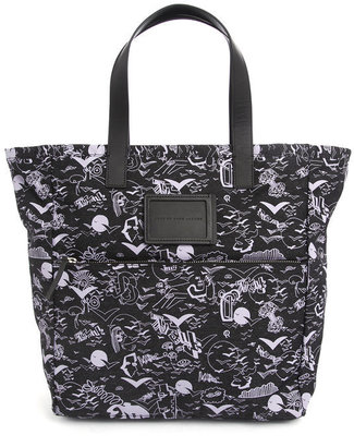 Marc by Marc Jacobs Take Me Homme Doodle Print Black Tote Bag