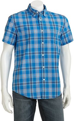 Sonoma life + style ® plaid poplin button-down shirt - men