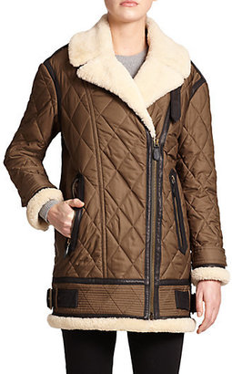 Burberry Reeseford Quilted Shearling Coat