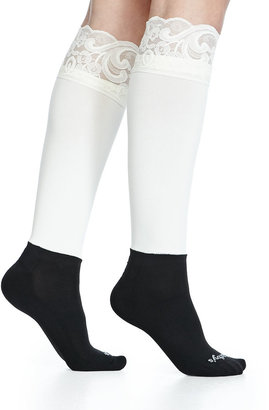 Bootights Lace-Trimmed Knee Socks