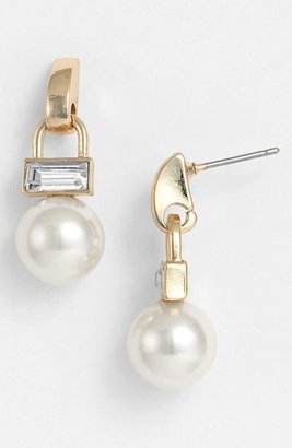 Anne Klein Faux Pearl Drop Earrings