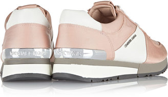 MICHAEL Michael Kors Allie satin and textured-leather sneakers