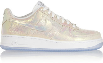 Nike Air Force 1 iridescent leather sneakers