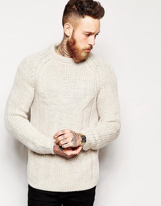 ASOS Cable Jumper - Oatmeal
