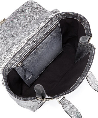 3.1 Phillip Lim Pashli Medium Leather Satchel Bag, Silver