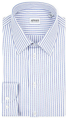 Armani Collezioni Striped modern-fit single-cuff shirt - for Men