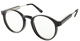 Spitfire Anorak2 Round Glasses - blackandclear
