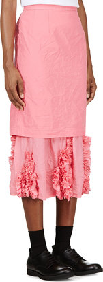 Comme des Garcons Pink Broad Ester Layered Skirt