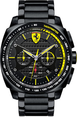 evo Scuderia Ferrari Men's Chronograph Aero Black Ion-Plated Stainless Steel Bracelet Watch 46mm 830162